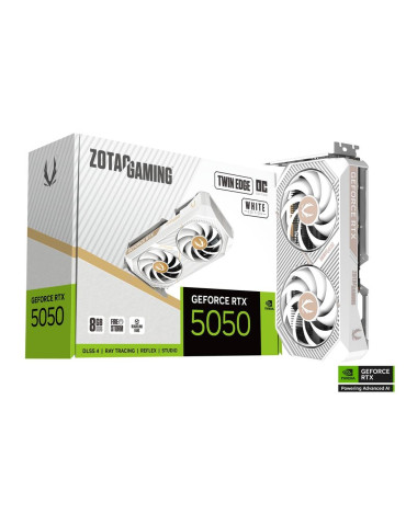 Видео карта ZOTAC GAMING RTX 5050 Twin Edge White Edition OC 8GB GDDR6 - ZT-B50500Q-10M