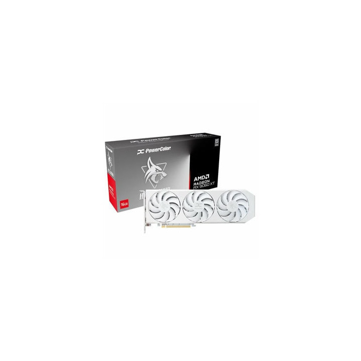 Видео карта Powercolor AMD Radeon Hellhound RX 9060XT Spectral White 16GB GDDR6 - RX9060XT 16G-L/OC/WHITE