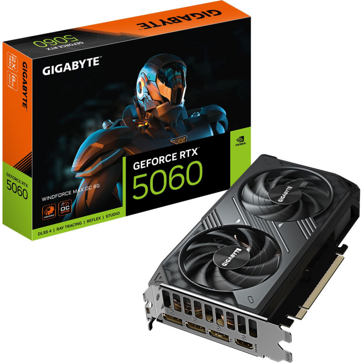 Видео карта Gigabyte Nvidia GeForce RTX 5060 WINDFORCE MAX OC 8GB - GV-N5060WF2MAX OC-8GD
