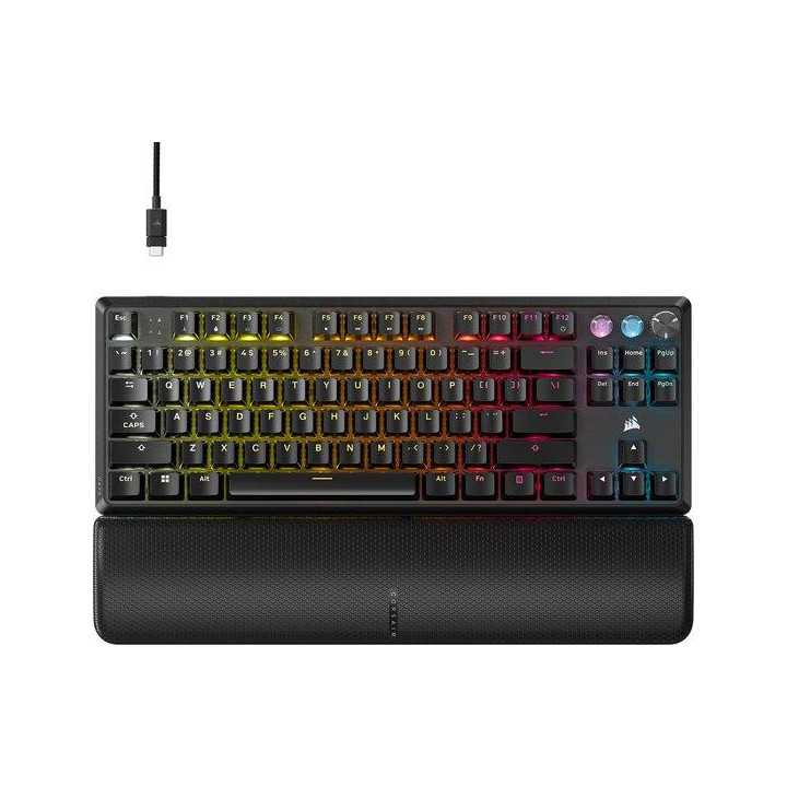 Геймърскa механична клавиатура Corsair K70 PRO TKL RGB, MGX Hyperdrive магнитни суичове - CH-911911G-NA