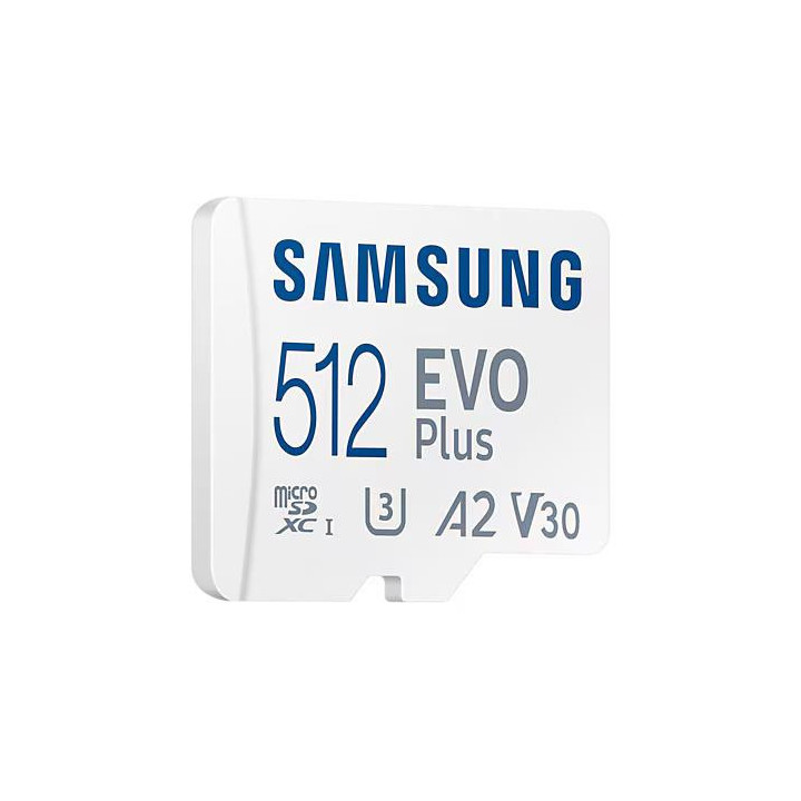 SD карта Samsung 512GB EVO Plus, microSDXC, UHS-I, Адаптер - SFSAMMD512MCKA0