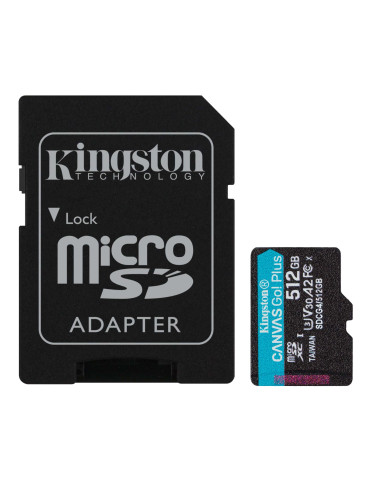 SD карта Kingston 512GB Canvas Go! Plus Gen4 microSDXC - SDCG4/512GB