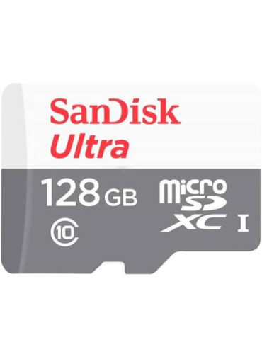 SD карта SANDISK 128GB Ultra microSDXC UHS-I, Class 10, 100Mb/s - SDSQUNR-128G-GN3MN