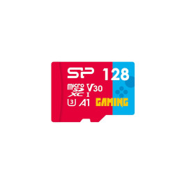 SD карта Silicon Power Superior Gaming 128GB, microSDHC/SDXC, Class 10, A1, V30, UHS-I U3, SD Adapter - SP128GBSTXDV3V1NSP