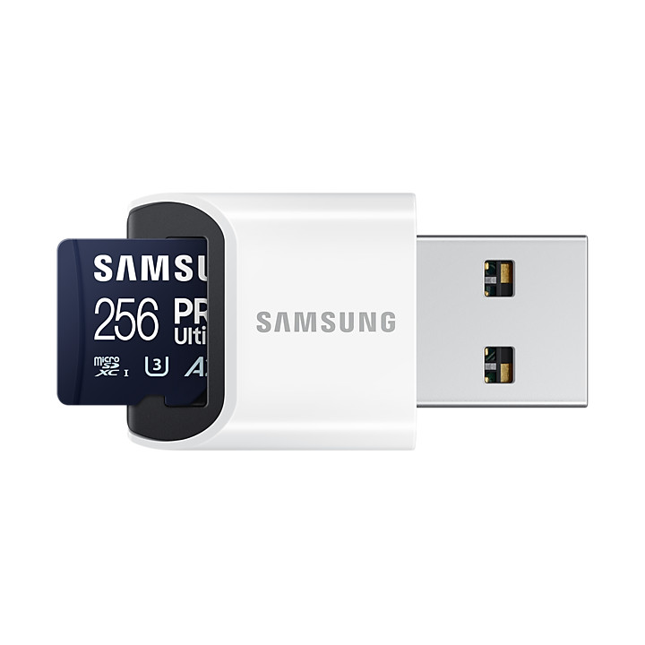 SD карта Samsung 256GB PRO Ultimate, microSDXC, UHS-I, Адаптер USB четец - SFSAMMD256MYSB0