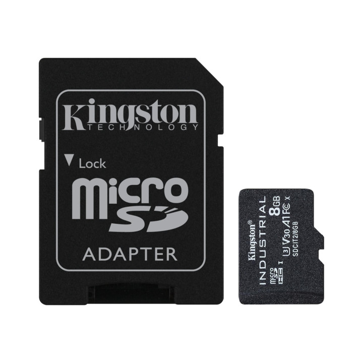 SD карта Kingston 8GB Industrial microSDHC/SDXC A1, Class 10 - SDCIT2/8GB