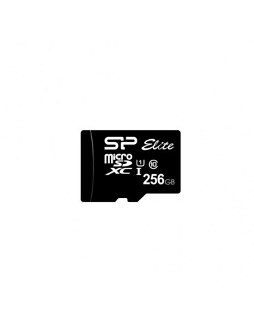 SD карта Silicon Power Elite, 256GB, Micro SDHC/SDXC, UHS-I, SD Adapter - SP256GBSTXBU1V10SP