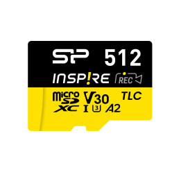 SD карта Silicon Power Inspire 512GB, microSDXC, Class 10, SD Adapter - SP512GBSTXLA2V1NSP