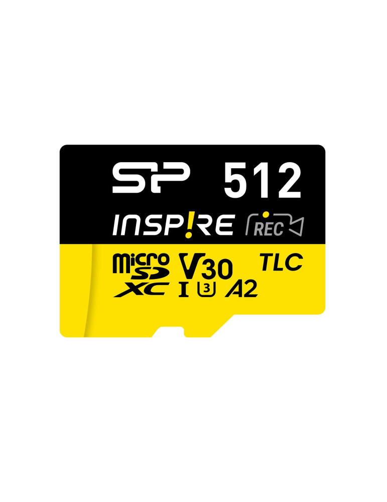 SD карта Silicon Power Inspire 512GB, microSDXC, Class 10, SD Adapter - SP512GBSTXLA2V1NSP