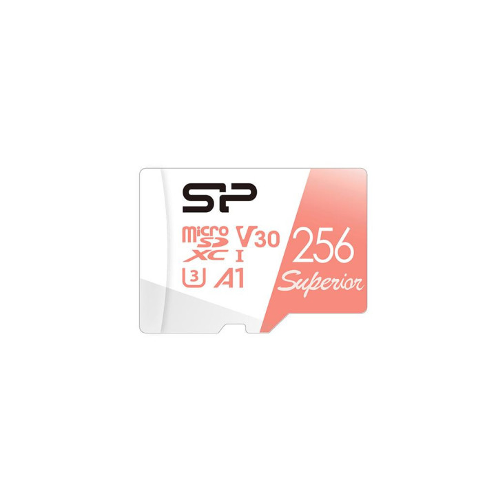 SD карта Silicon Power Superior 256GB, microSDXC, Class 10, SD Adapter - SP256GBSTXDV3V20SP