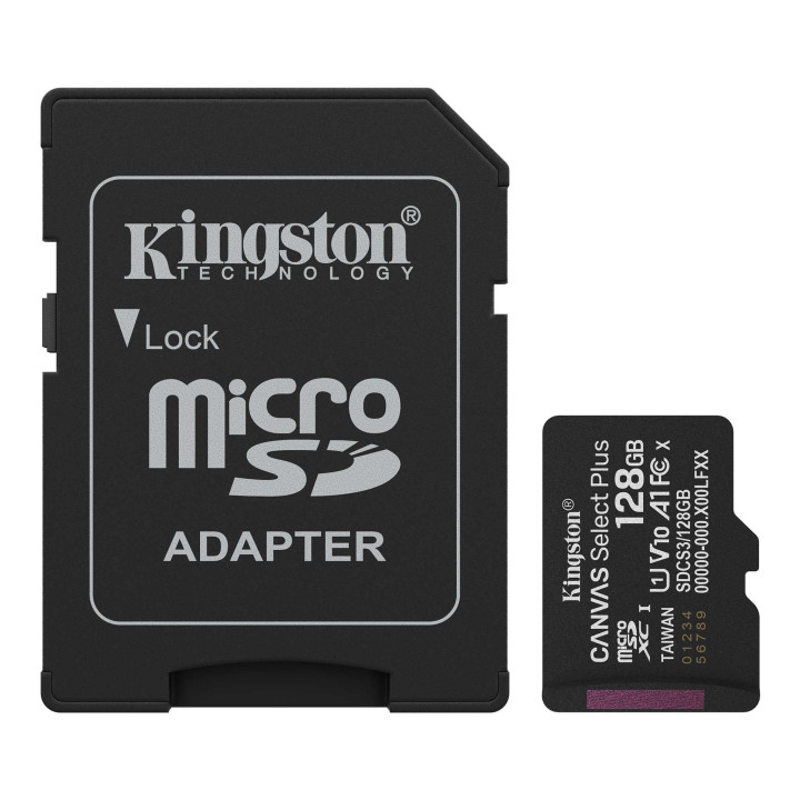 SD карта Kingston 128GB Canvas Select Plus, microSDXC - SDCS3/128GB