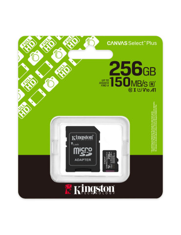 SD карта Kingston 256GB Canvas Select Plus, microSDXC - SDCS3/256GB