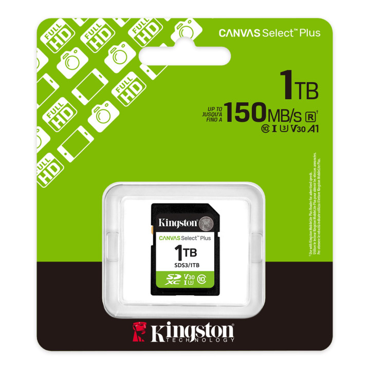 SD карта Kingston 1TB Canvas Select Plus SD 1TB - SDS3/1TB