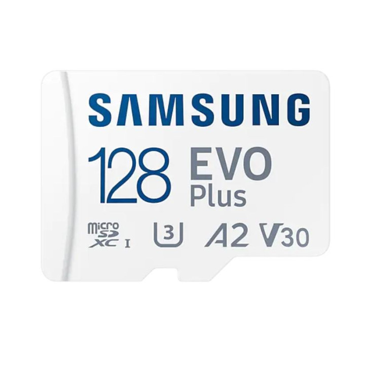 SD карта Samsung 128GB EVO Plus, microSDXC, UHS-I, Адаптер - SAM-SDM-MC128SA