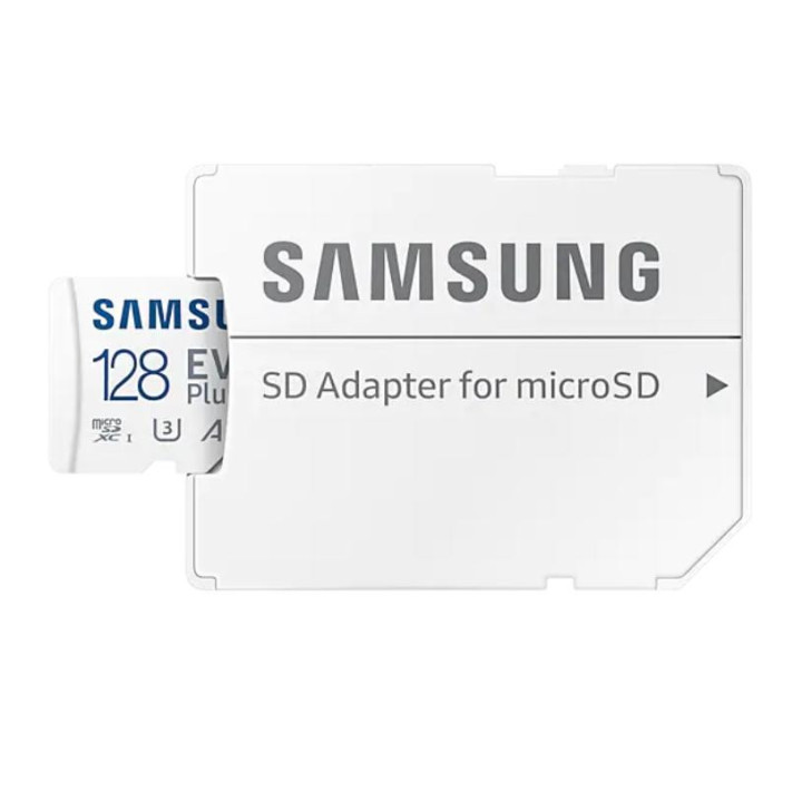 SD карта Samsung 128GB EVO Plus, microSDXC, UHS-I, Адаптер - SAM-SDM-MC128SA