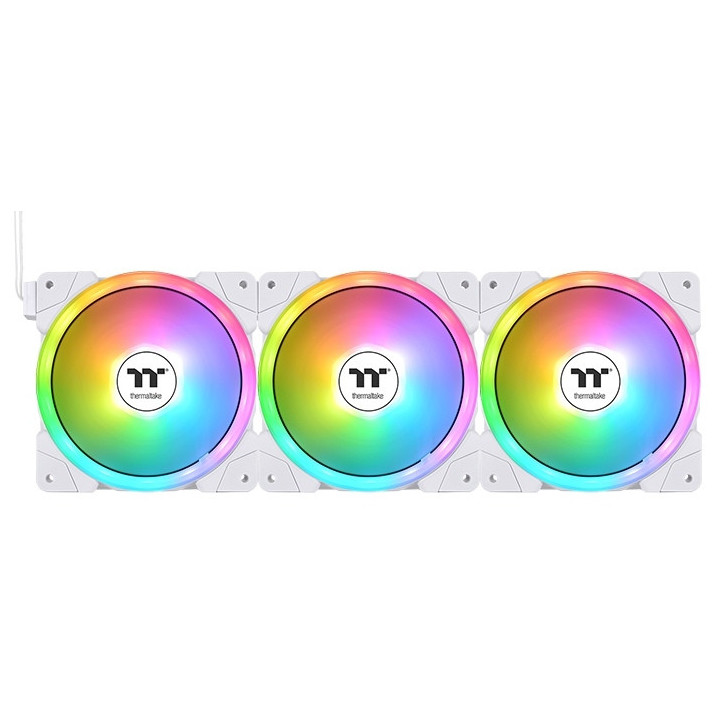 Комплект вентилатори Thermaltake SWAFAN EX14 ARGB PC Cooling Fan TT Premium Edition 3 Fan Pack White - CL-F170-PL14SW-A