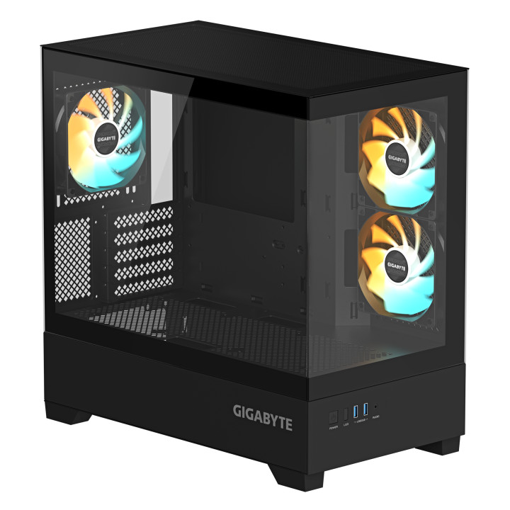 Кутия за компютър Gigabyte C201 PANORAMIC с 3бр ARGB вентилатори - GB-C201P
