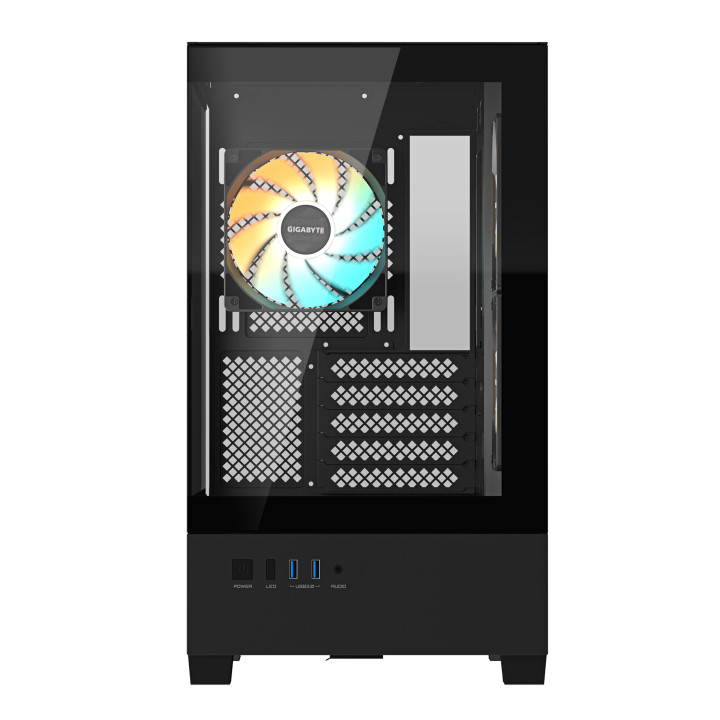 Кутия за компютър Gigabyte C201 PANORAMIC с 3бр ARGB вентилатори - GB-C201P