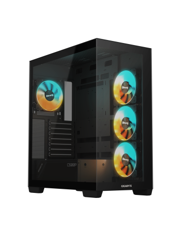 Кутия за компютър Gigabyte C500 PANORAMIC Stealth Black, Mid-Tower - GB-C500P ST