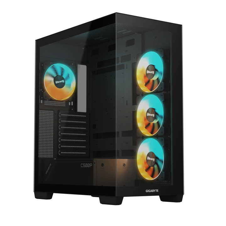Кутия за компютър Gigabyte C500 PANORAMIC Stealth Black, Mid-Tower - GB-C500P ST