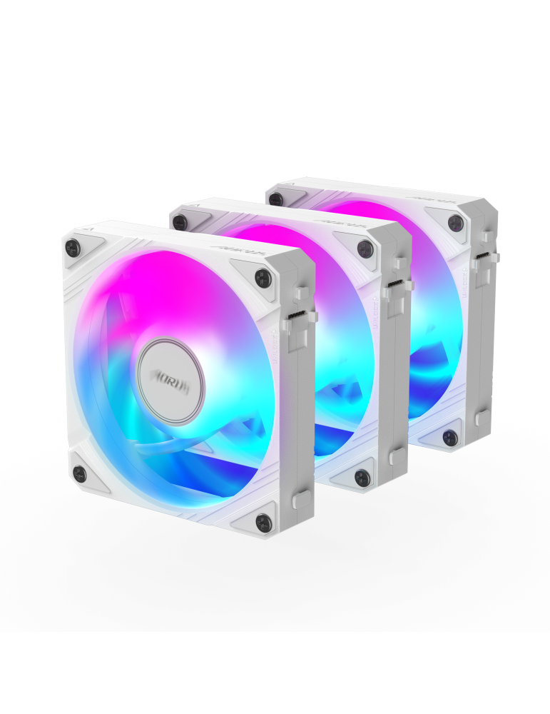 Комплект вентилатори Gigabyte AORUS EZ CHAIN 120 ICE 3-Pack ARGB - GP-ECFAN1203 ICE