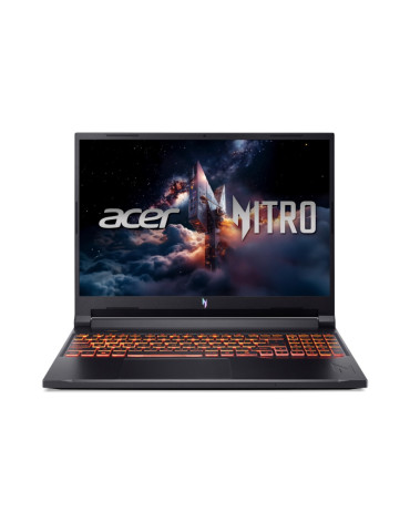 Лаптоп Acer Nitro V16, Intel Core 9 270H, 16" WQXGA IPS 180Hz, 16GB RAM, 1TB SSD, NVIDIA RTX 5070 8GB, Linux, Shale Black - NH.QZREX.004