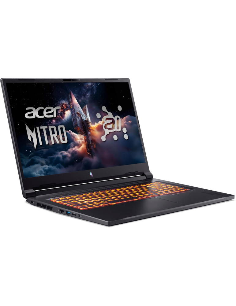 Лаптоп Acer Nitro V17 ANV17-61, AMD Ryzen AI 5 340, 17.3" FHD, 16GB RAM, 512GB SSD, NVIDIA RTX 4050 - NH.QWKEX.00A
