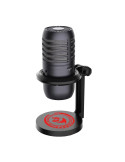 Микрофон Redragon Nebula GM211 с черно RGB осветление и стойка - черен
