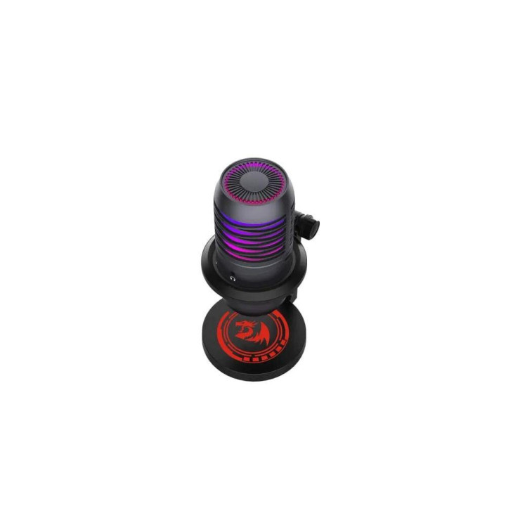 Микрофон Redragon Nebula GM211 с черно RGB осветление и стойка - черен
