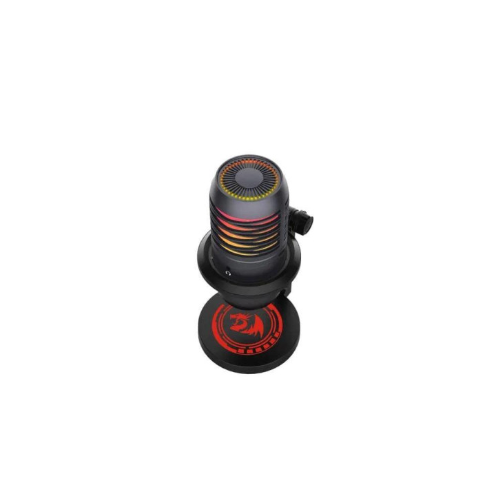 Микрофон Redragon Nebula GM211 с черно RGB осветление и стойка - черен