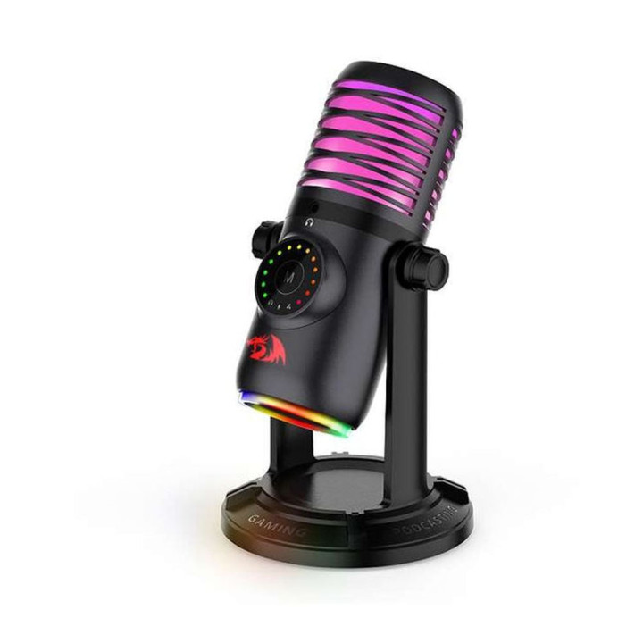 Геймърски кондензаторен микрофон Redragon Stellaris GM306 – RGB USB със стойка и многофункционални режими