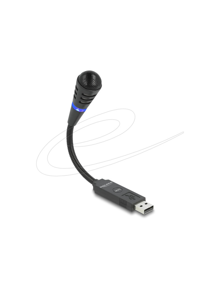Микрофон с гъвкаво рамо Delock 66499, USB и Mute бутон -DELOCK-66499