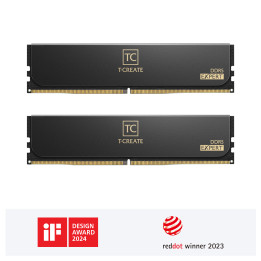RAM памет Team Group 32GB(2x16GB) 6000MHz DDR5 T-Create Expert CL38 Black - CTCED532G6000HC38GDC01