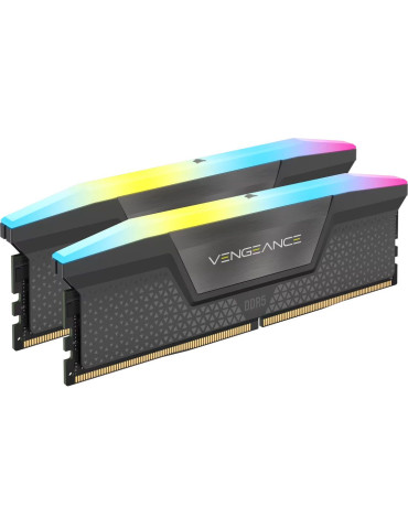 RAM памет Corsair  96GB(2x48GB) DDR5 6000MHz  CL36-44-44-96 Vengeance RGB, 1.40V AMD EXPO & Intel XMP, Grey - CMH96GX5M2E6000Z36