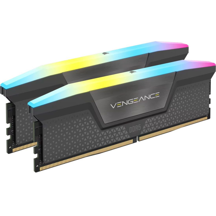 RAM памет Corsair  96GB(2x48GB) DDR5 6000MHz  CL36-44-44-96 Vengeance RGB, 1.40V AMD EXPO & Intel XMP, Grey - CMH96GX5M2E6000Z36