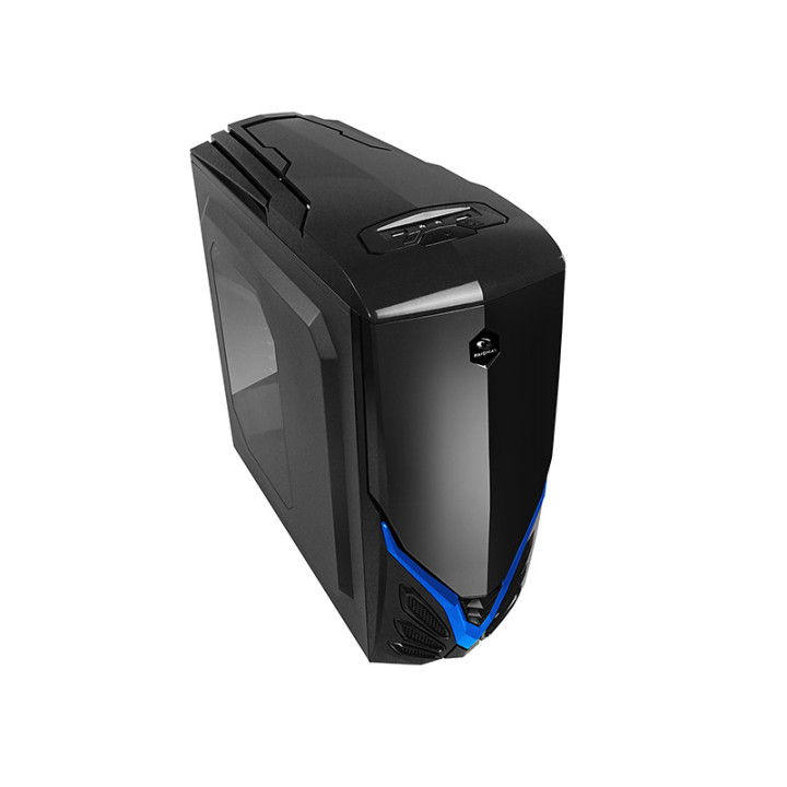 Кутия за компютър Raidmax Viper II черна/синя с прозрачен капак