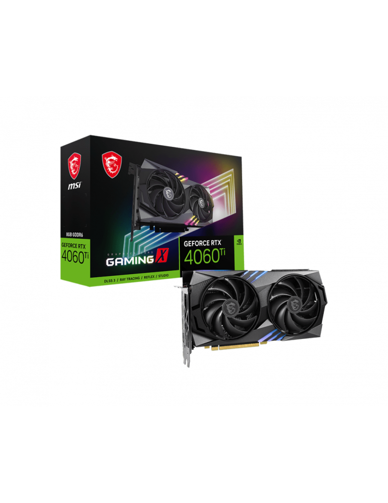 Видео карта MSI Nvidia GeForce RTX 4060 TI GAMING X 8G, 8GB GDDR6X, 128-bit - 912-V515-015