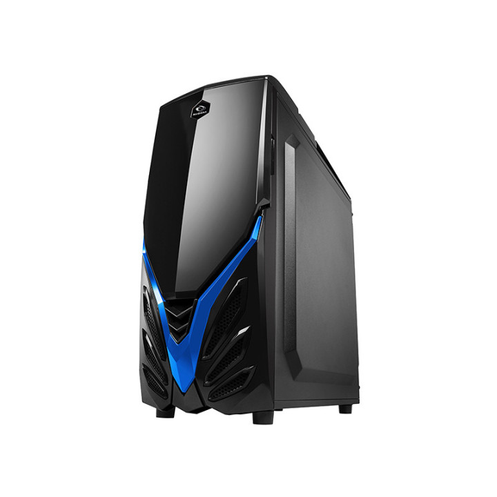 Кутия за компютър Raidmax Viper II черна/синя с прозрачен капак