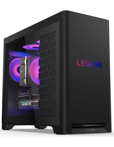 Геймърски компютър Lenovo Legion Tower 5, AMD Ryzen 9 7950X3D, NVIDIA GeForce RTX 5070 12GB GDDR7, RAM 32GB(2x16GB) DDR5 5600MHz, SSD 1TB M.2 2280 PCIe 4.0x4 NVMe, Wi-Fi 7