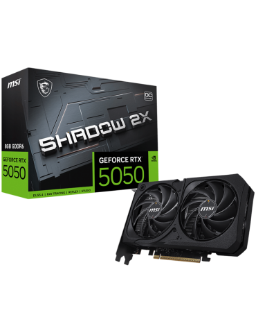 Видео карта MSI Nvidia GeForce RTX 5050 8G SHADOW 2X OC, 8GB GDDR6, 128-bit