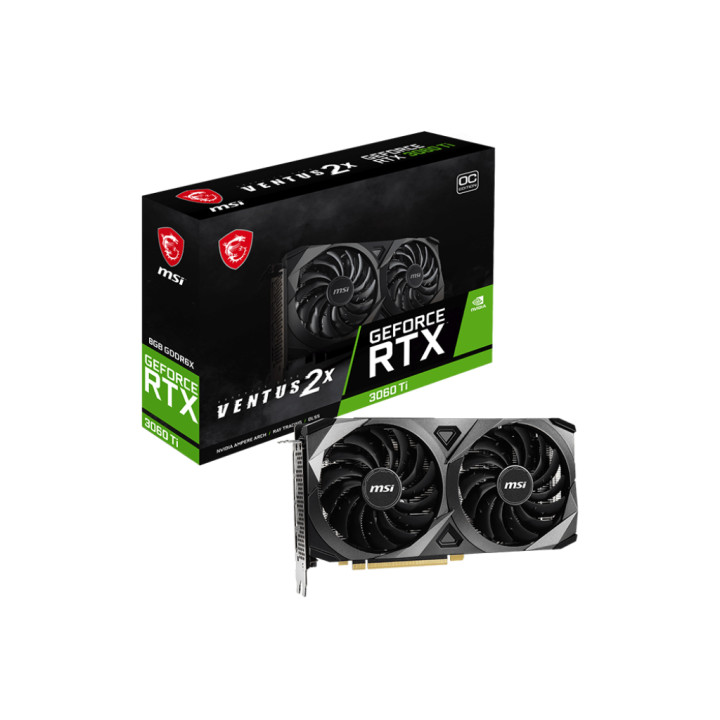 Видео карта MSI NVidia GeForce RTX 3060 Ti VENTUS 2X 8GD OC, 8GB GDDR6X, 256 bit - 912-V505-086