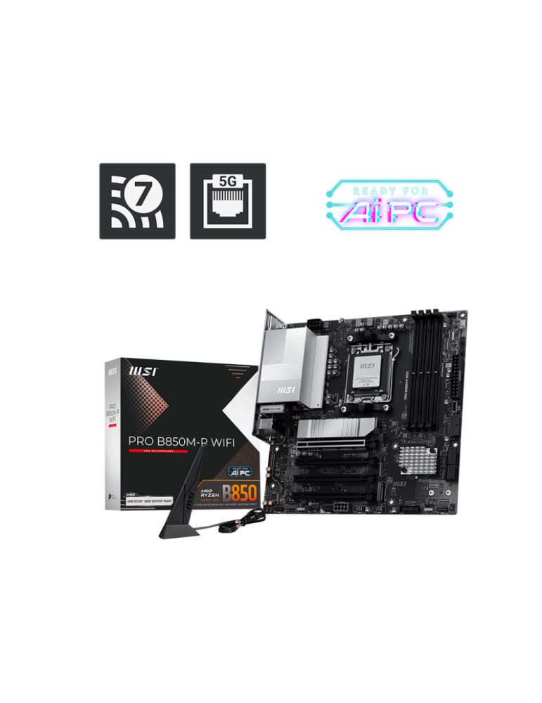 Дънна платка MSI PRO B850M-P WIFI - 911-7E71-001