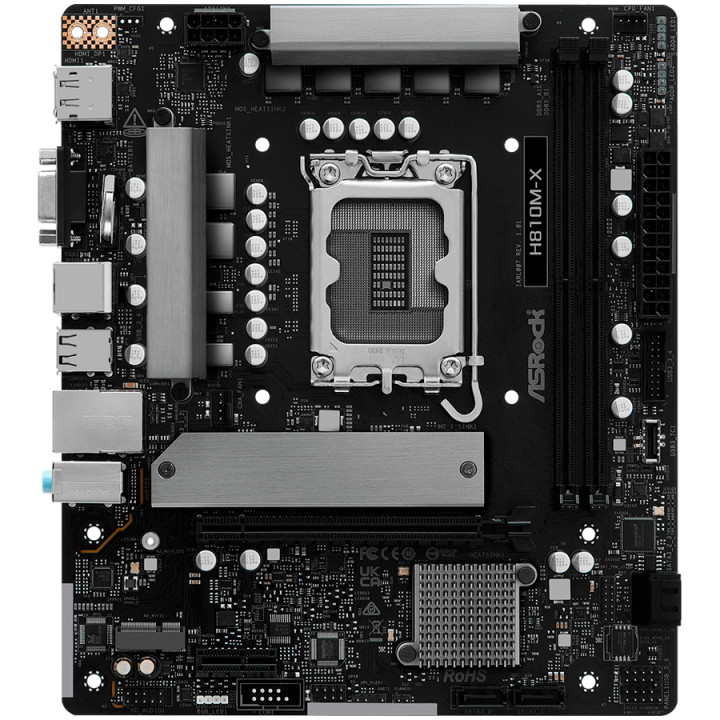 Дънна платка AsRock H810M-X mATX, LGA1851 DDR5