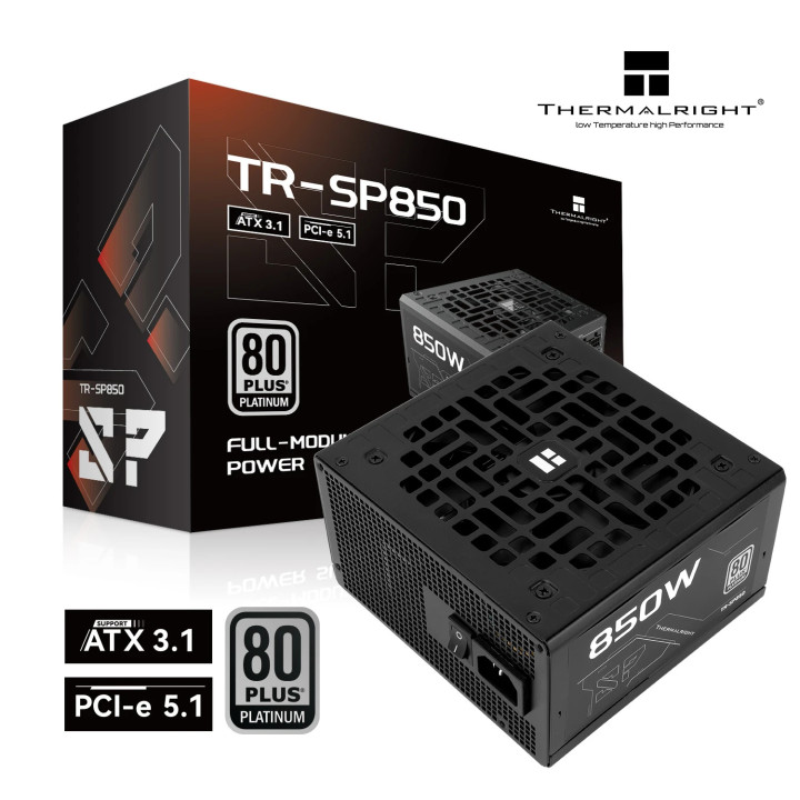 Модулно захранване Thermalright 850W, ATX 3.1, 80 Plus Platinum - TR-SP850 Black
