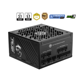 Модулно захранване MSI PSU MPG A1000GS PCIE5, 80 PLUS Gold, PCIe 5.1 Cables, ATX 3.1 - 306-7ZPFY11-CE0