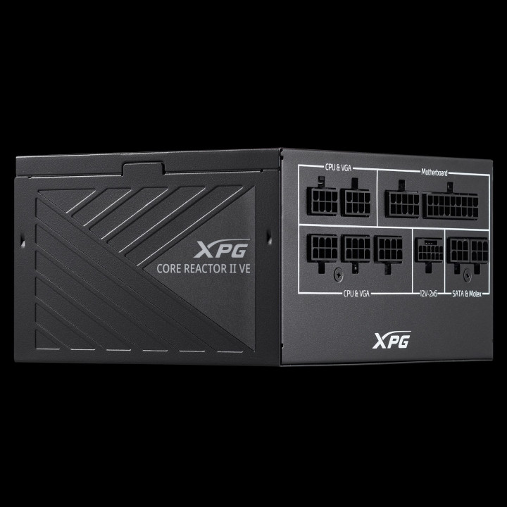 Модулно захранване A-Data XPG Core Reactor II VE, 650W, Active PFC, 80 Plus Gold, 120mm вентилатор - COREREACTORIIVE650G-BKCEU