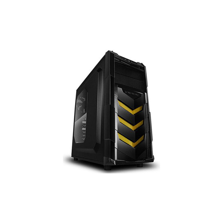 Кутия за компютър Raidmax Vortex V4 черна/жълта с прозрачен капак
