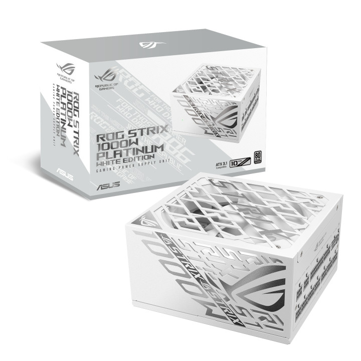 Модулно захранване Asus ROG STRIX 1000W White Edition, 80  Platinum PCIe 5.1 - 90YE00W4-B0NA00
