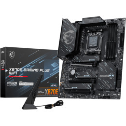 Дънна платка MSI X870E GAMING PLUS WIFI, ATX, AM5, 4x DDR5, 5G LAN, WiFI 7, BT