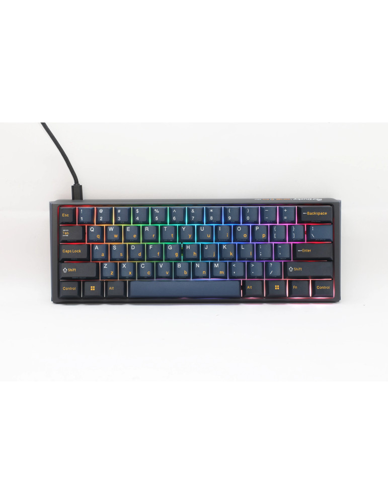 Професионална геймърска механична клавиатура Ducky One 3 Pro Mini Nazca Line, 8K, Cherry MX2A RGB Speed Silver - DKON2361ST-CPUSPTCHNAZ001